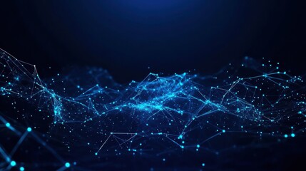 Science-inspired technology theme with luminous elements.