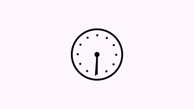 Clock Counting Down 24 Hour Day Fast Speed. Clock with moving arrows.  Clock with moving arrows. Clock time lapse UHD 4K Animation. 4k video.