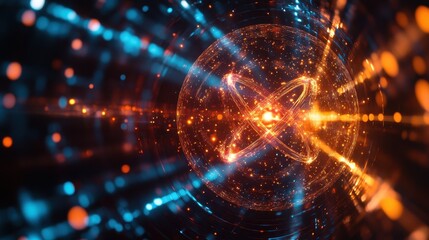 Fototapeta premium It is important to understand the interaction of light and matter as described by quantum electrodynamics, which describes electromagnetic interactions. This pictures shows a bright color tone, a