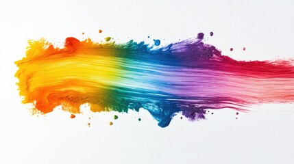 A single vibrant gradient smear in rainbow hues, blending seamlessly on a clean white background.