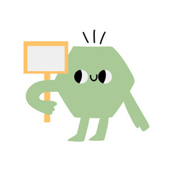 Cute abstract shapes character