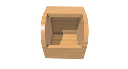 3d Wooden Storage Box transparent png
