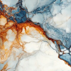 Fototapeta premium A radiant stone displays exquisite veining and vibrant hues, contrasting elegantly with a pristine white backdrop.