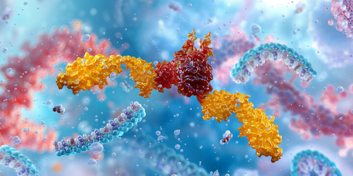 Immune checkpoint proteins expressed on T cells, TIGIT, CD226. Crucial role in regulating the immune response against tumors. Cancer immunotherapy medical research, immune modulation 3D illustration