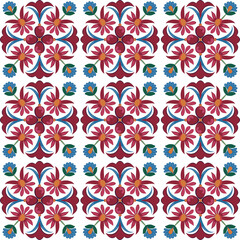 Vector colored beautiful unusual floral minimalistic pattern. Ornament. Stylized floral in retro style.
