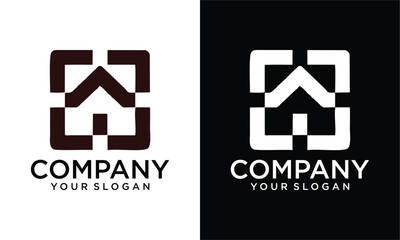 Creative house camera vector logo design