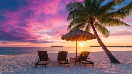 Fototapeta premium Sunset Paradise Beach