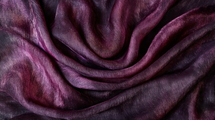 Obraz premium Close-up of Draped Purple Fabric with a Shimmering Texture