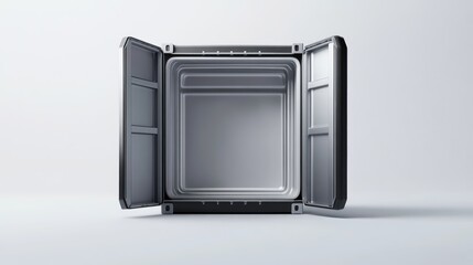 Cargo container box open, container insolated on white background, 3D illustration