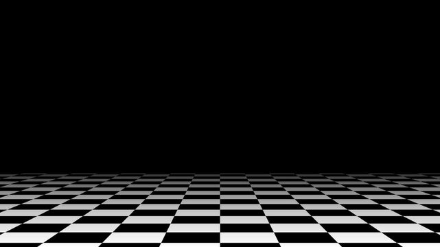 Checkerboard pattern animation background, Abstract looped seamless motion background