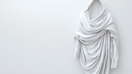 Naklejka premium White robe white background simplicity.