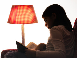 Little girl reading