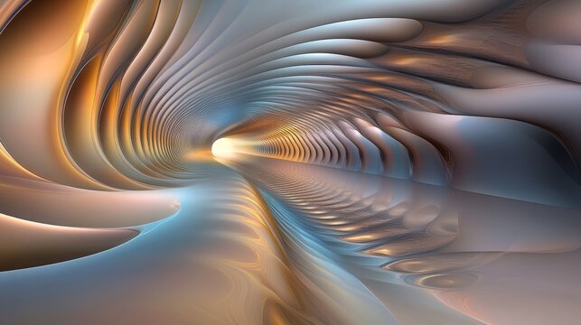 Futuristic tunnel made entirely of glowing light, stretching endlessly into the distance.