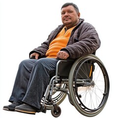 PNG Disabled person sitting wheelchair parasports.