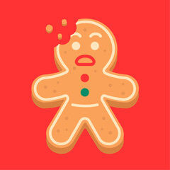 Festive Gingerbread Character– Christmas Cookie Illustration