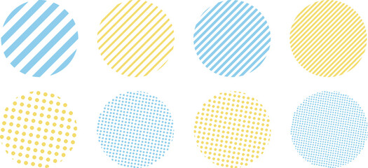 幾何学的な抽象的なの円の素材セット　ベクター　Abstract dot circle, circle geometric dot gradient