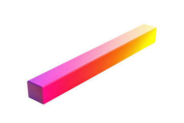 A vibrant, elongated rectangular shape featuring a gradient of pink to yellow hues.