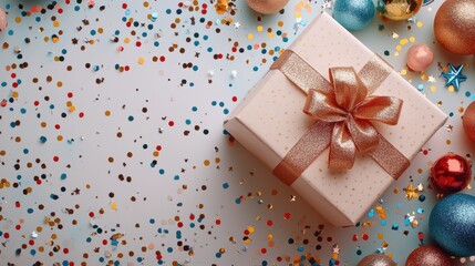 Obraz premium Gift box white background celebration.