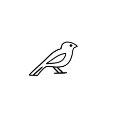 Simple bird logo vector for product and brand needs with a transparent background Hd