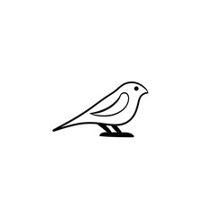 Simple bird logo vector for product and brand needs with a transparent background png