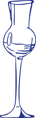 Grappa glass illustration
