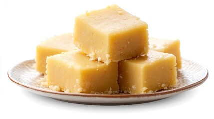 Bouillon cubes on white background. Broth concentrate