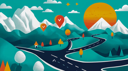 The Roadmap to Succes A visual guide illustrating essential steps and strategies for achieving business success