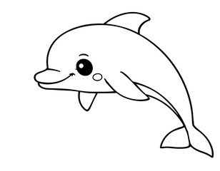 Obraz premium illustration of cartoon dolphin