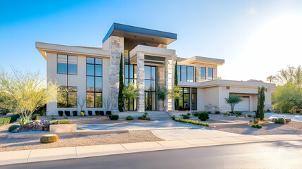 Mid-Century Modern Palm Springs Home with Butterfly Roof, Desert Modern Architecture
