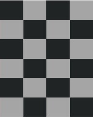 The fabric is made of warm tones and has a geometric pattern of squares in black paint, creating a warm and inviting atmosphere.