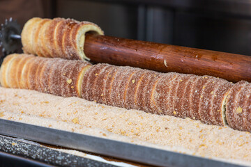 Trdelnik - a sweet grilled dessert