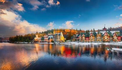 Fototapeta premium Mont-Tremblant Resort Village: A Year-Round Wonderland in Quebec
