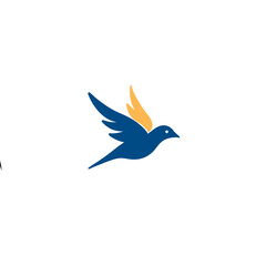 Simple colored bird logo vector for product and brand needs with a transparent background