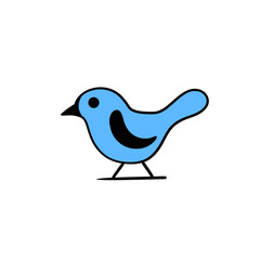 Simple colored bird logo vector for product and brand needs with a transparent background PNG