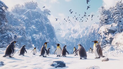 Gentoo Penguin , Petermann Island , Antarctica