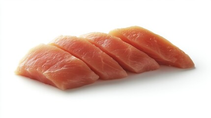 Fresh Raw Chicken Breast Fillets on White Background