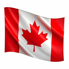 canada flag on white background