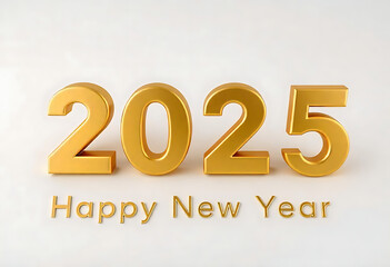 2025 gold for happy new year and holiday
