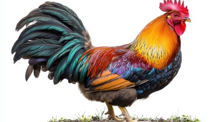 Fototapeta premium PNG Red adult hen chicken poultry animal.