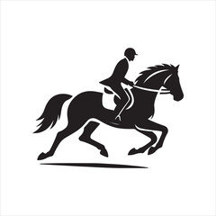 horse racing silhouette