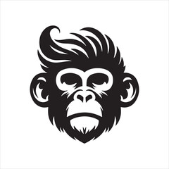 Obraz premium Monkey head mascot