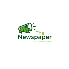 Newspaper logo flat vector design