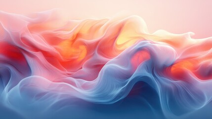 Fototapeta premium Swirled smoke background with a gradient of colors. Illustration for banner, poster, cover, brochure or presentation.