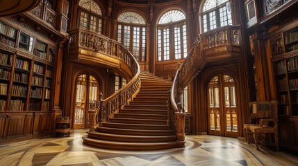 Fototapeta premium Library, reading a book