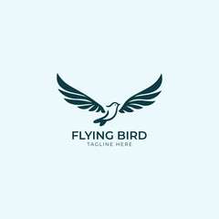 Flying Bird Logo Design Vector