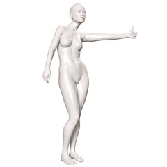 3d human figure Mannequin with a body 3D Render isolated illustration
