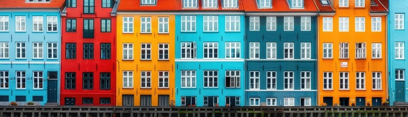 Obraz premium Colorful Copenhagen Nyhavn canal houses
