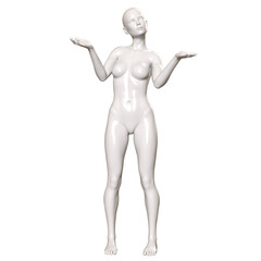 3d human figure Mannequin with a body 3D Render isolated illustration