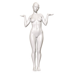 3d human figure Mannequin with a body 3D Render isolated illustration