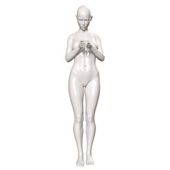 3d human figure Mannequin with a body 3D Render isolated illustration